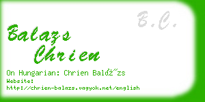balazs chrien business card